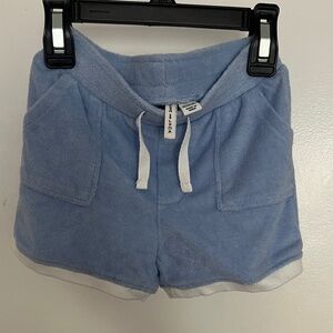 Janie and Jack Light Blue Terry Drawstring Shorts